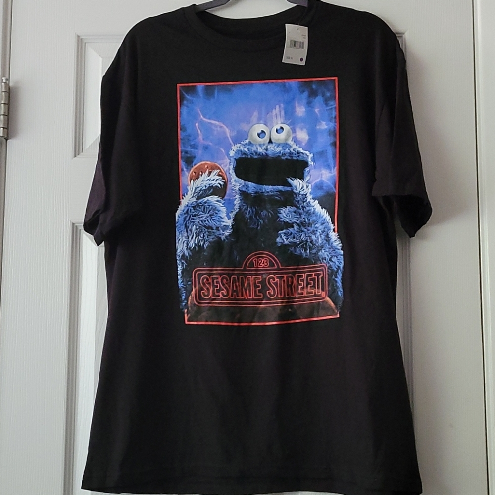Sesame Street 123 Cookie Monster T-shirts Mens